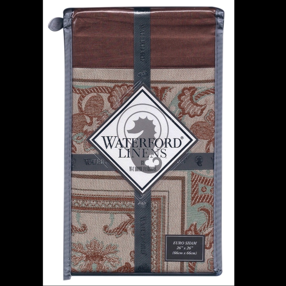 Waterford Linens Concerto pattern Euro Sham New Unopened